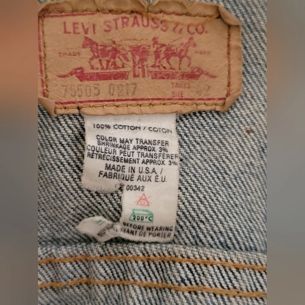 Levi's Vintage Blue Jean Denim Jacket 75505 0217 Size 42